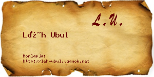 Léh Ubul névjegykártya