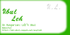 ubul leh business card